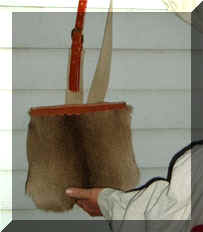 Deerskin Flapped Hunting Bag with Linen Carrying Strap